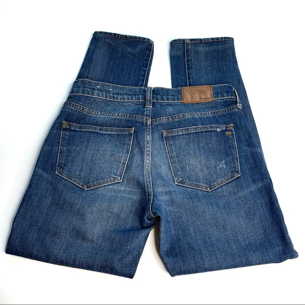 Madewell Slim Boyjean Distressed Blue Cropped 23